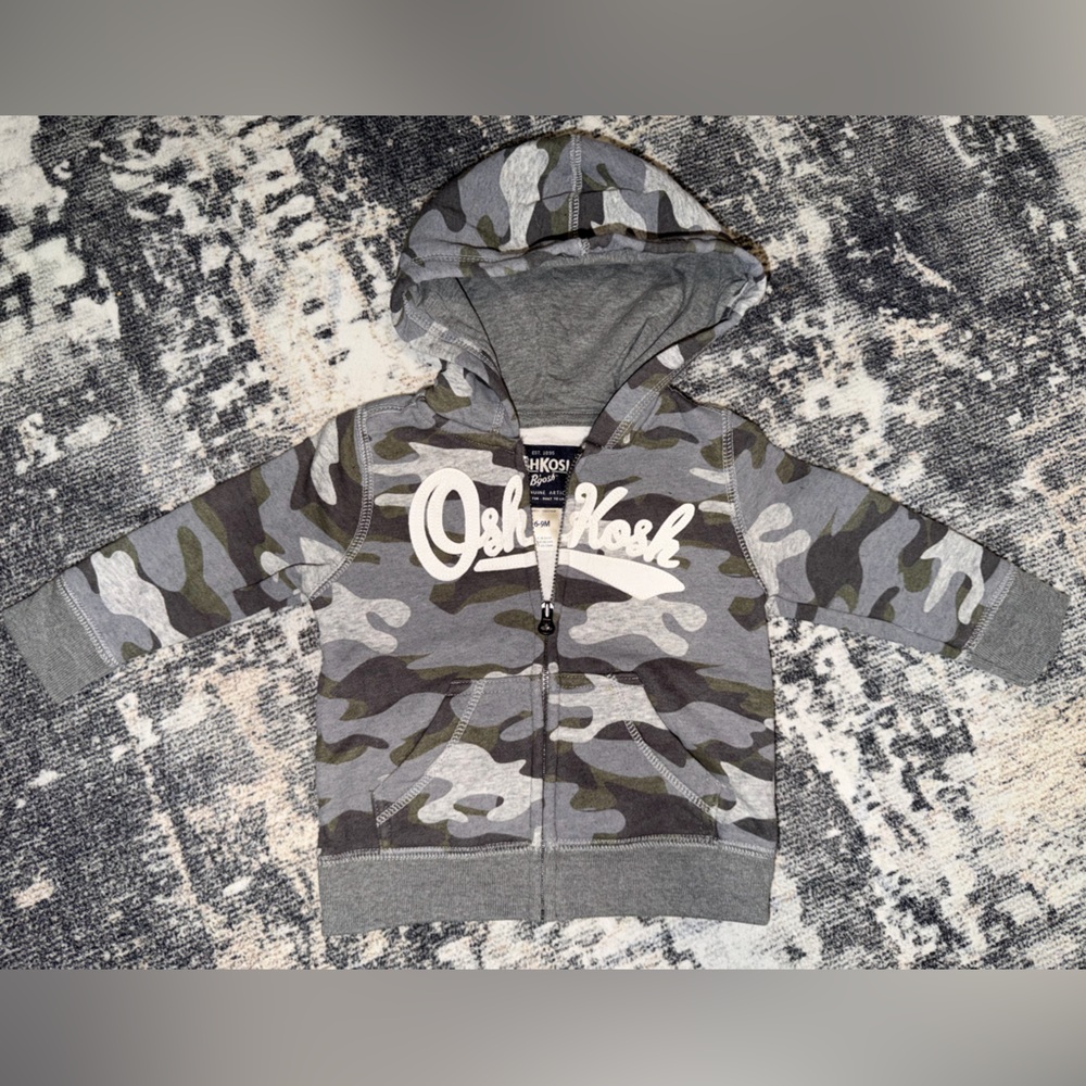 OshKosh B'gosh Gray Camo Hoodie